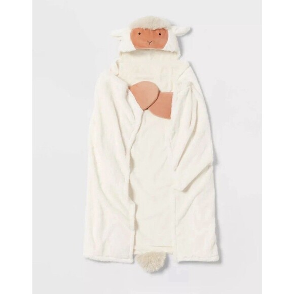 Target Pillowfort Sheep Kids' Hooded Blanket White 40" x 50", BN Cozzy - Picture 2 of 7